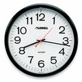 Lorell Wall Clock- 13-.25in.- Arabic Numerals- White Dial-Black Frame LO463356
